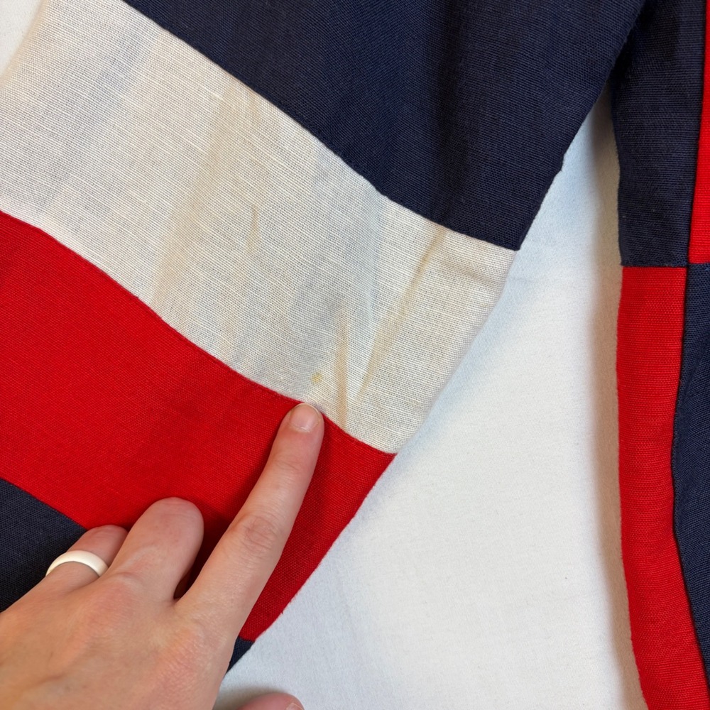 Alex Kim Vintage American Flag Stars and Stripes Patriotic Jacket Med. Festival - Picture 9 of 12